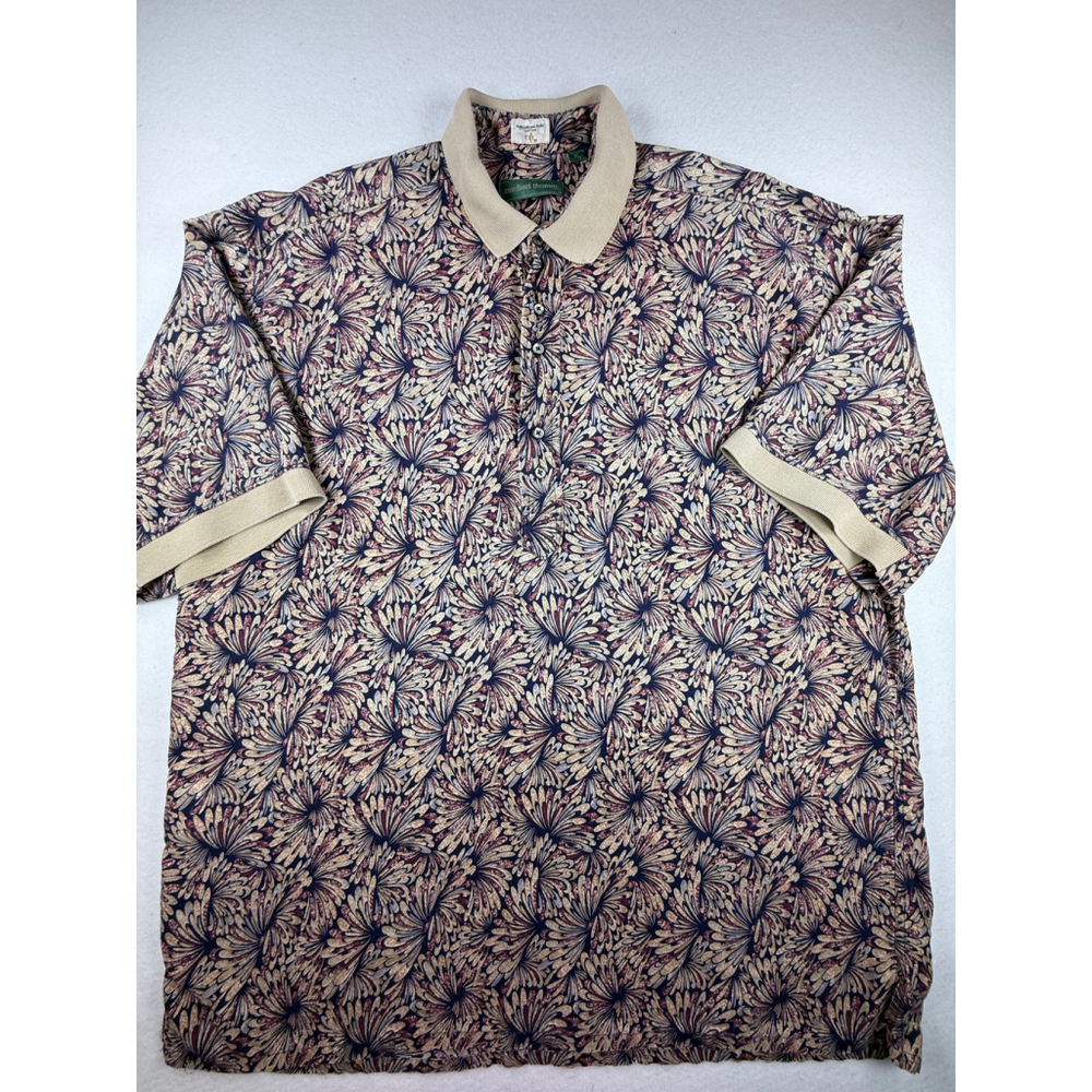 Michael Thomas Egyptian Cotton Polo Men’s XL Floral Print